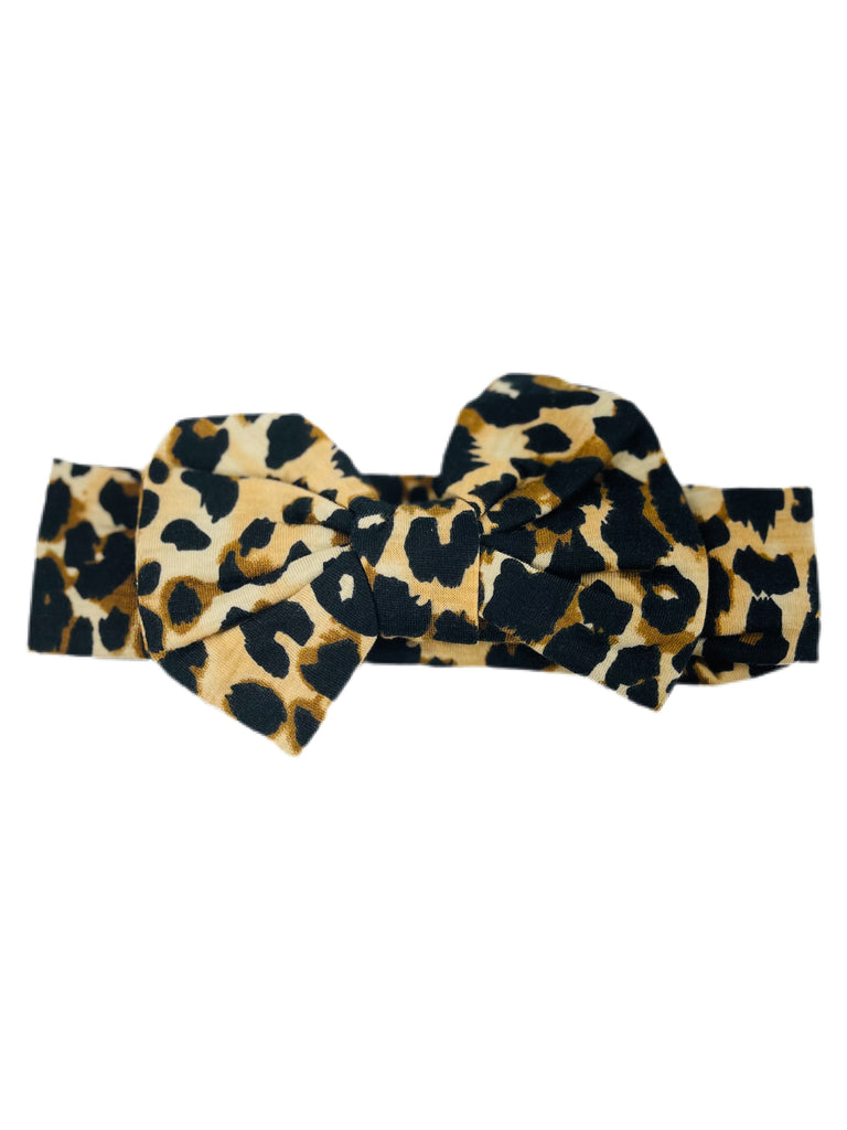 Cheetah Print Classic Bow Headband “Baby Cub”